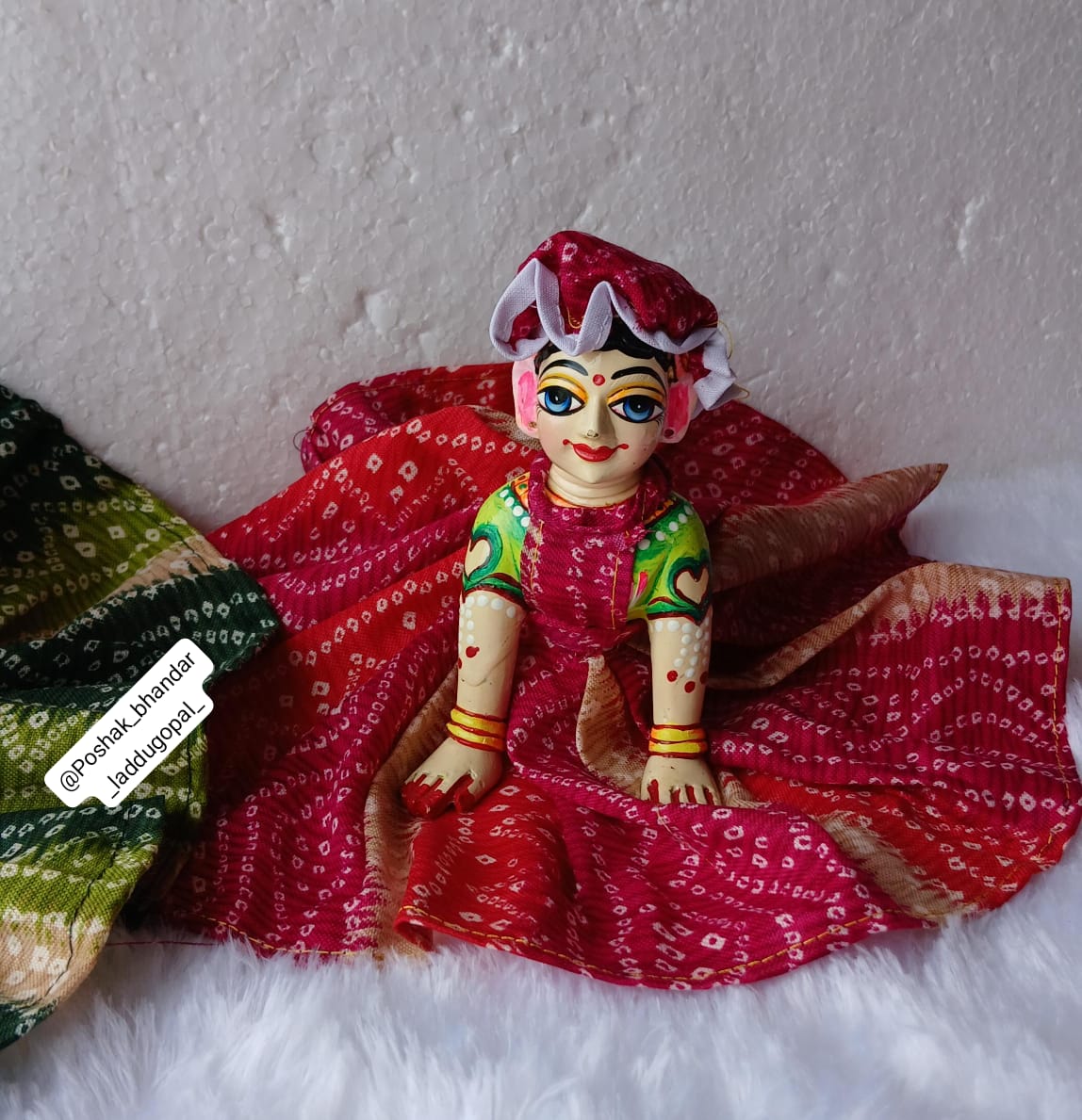 Mix cotton bandhini print dress