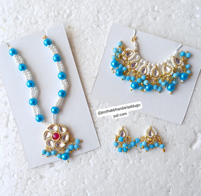 Heavy mala + choker + earing set