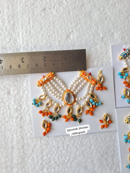 Heavy mala set with earrings and maangtika