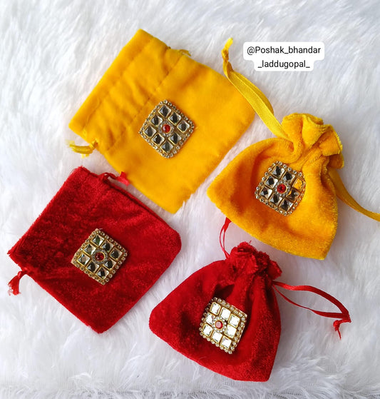 Velvet potli / purse for radha ji