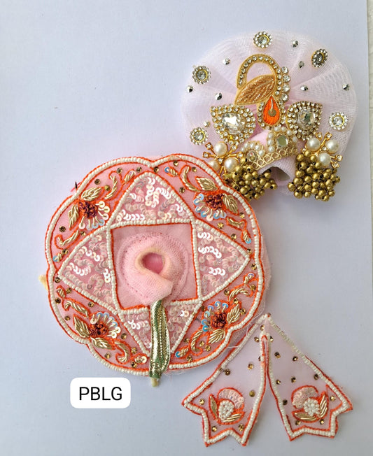 0/1 no heavy handwork dress with pagdi and patka