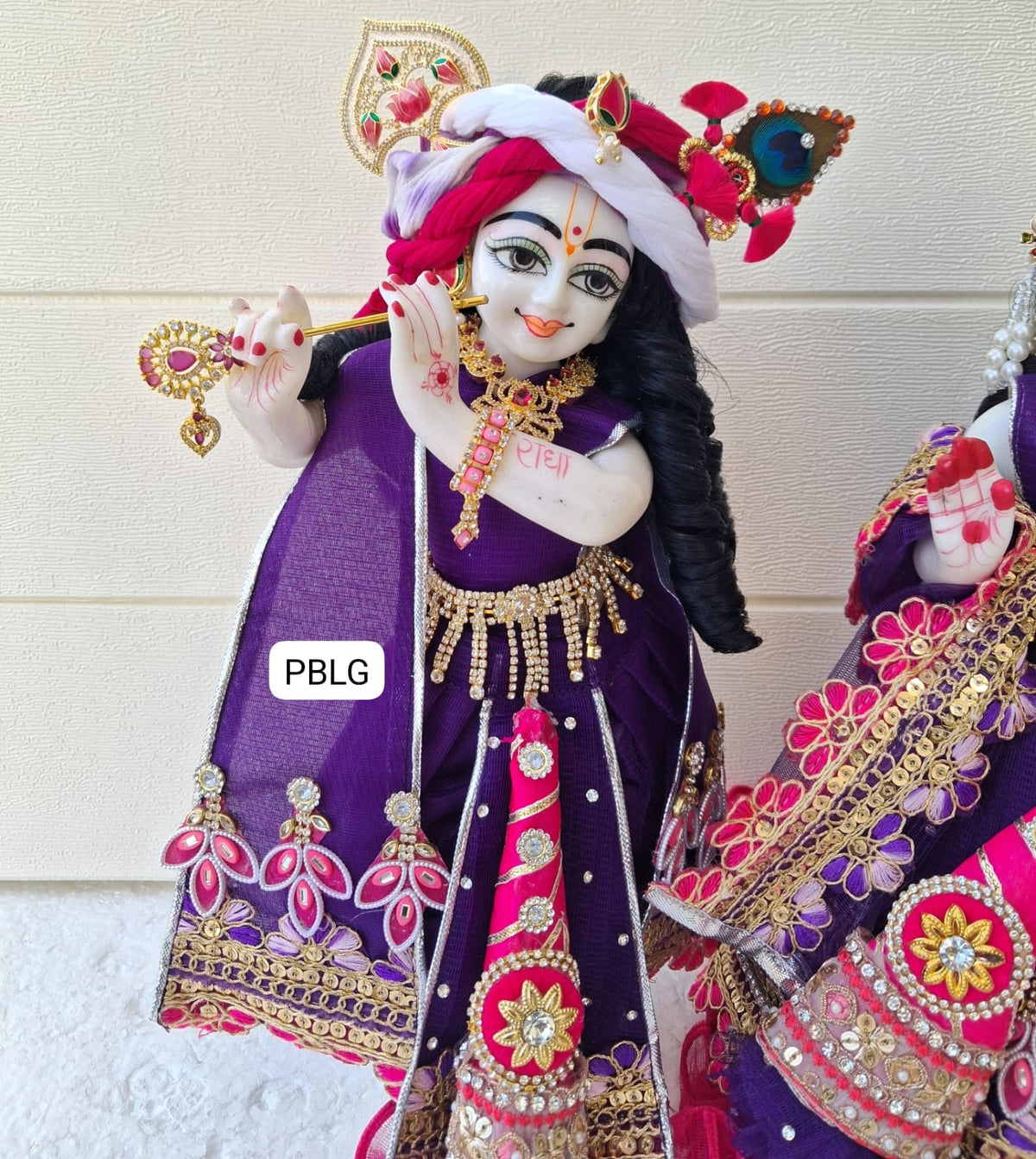 Heavy radhakrishna cone poshak