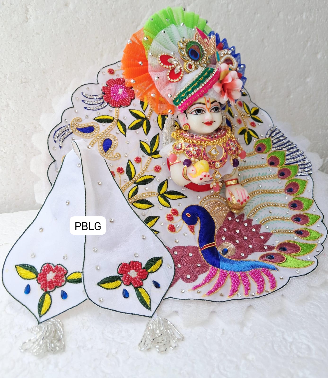 Peacock 🦚 handwork dress with pagdi and patka Janmashtami special