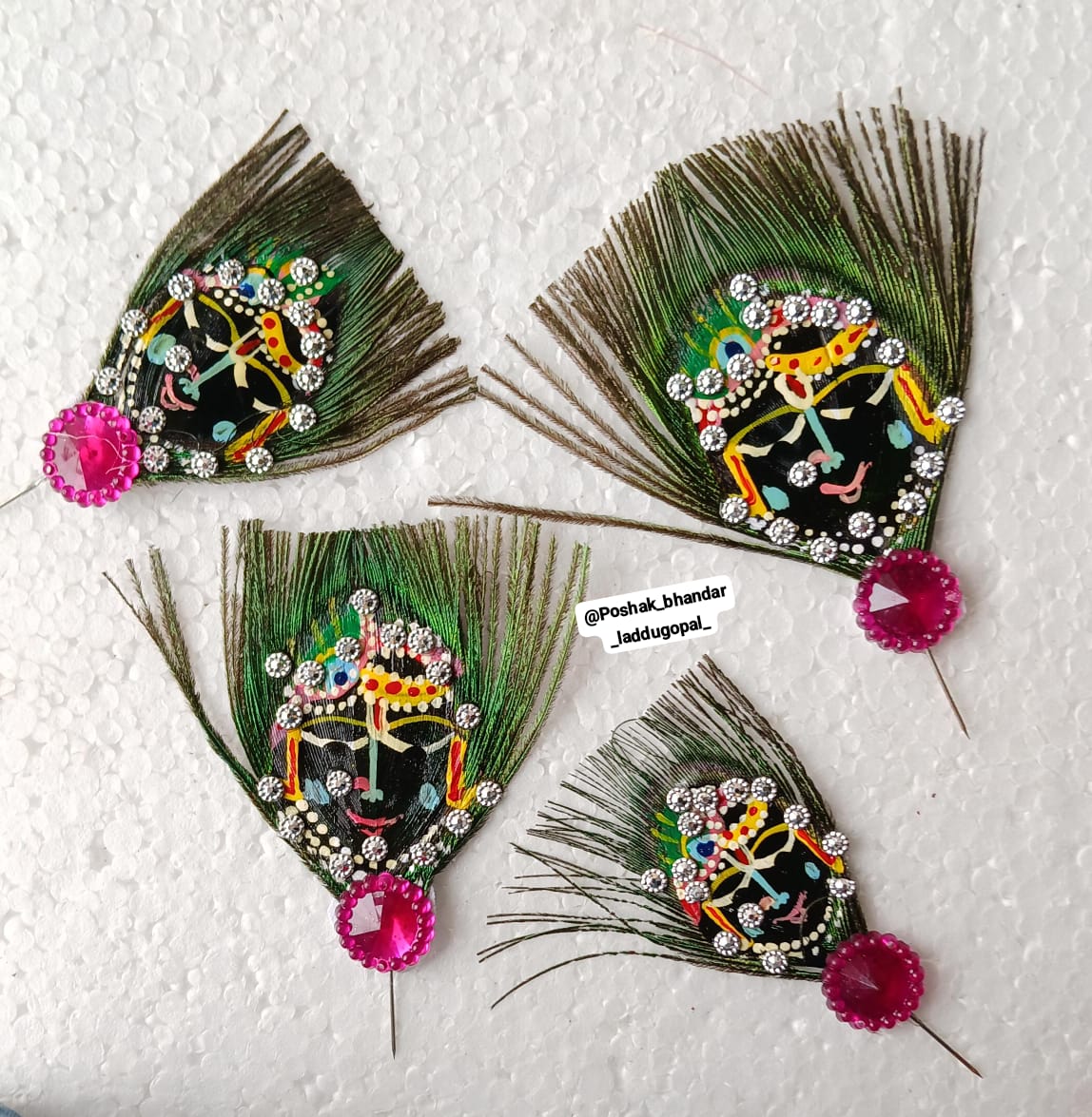 Hand painted morpankh (kalangi)