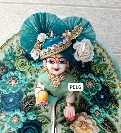 3 D digital print dress with pagdi