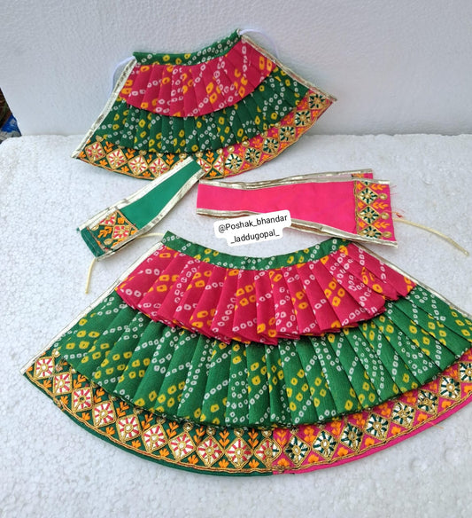 Bandhini lehnga patka