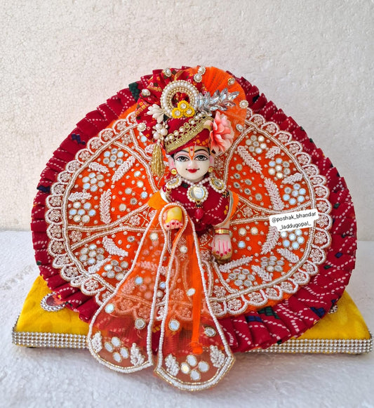 Beautiful heavy pure handwork dress with pagdi and patka