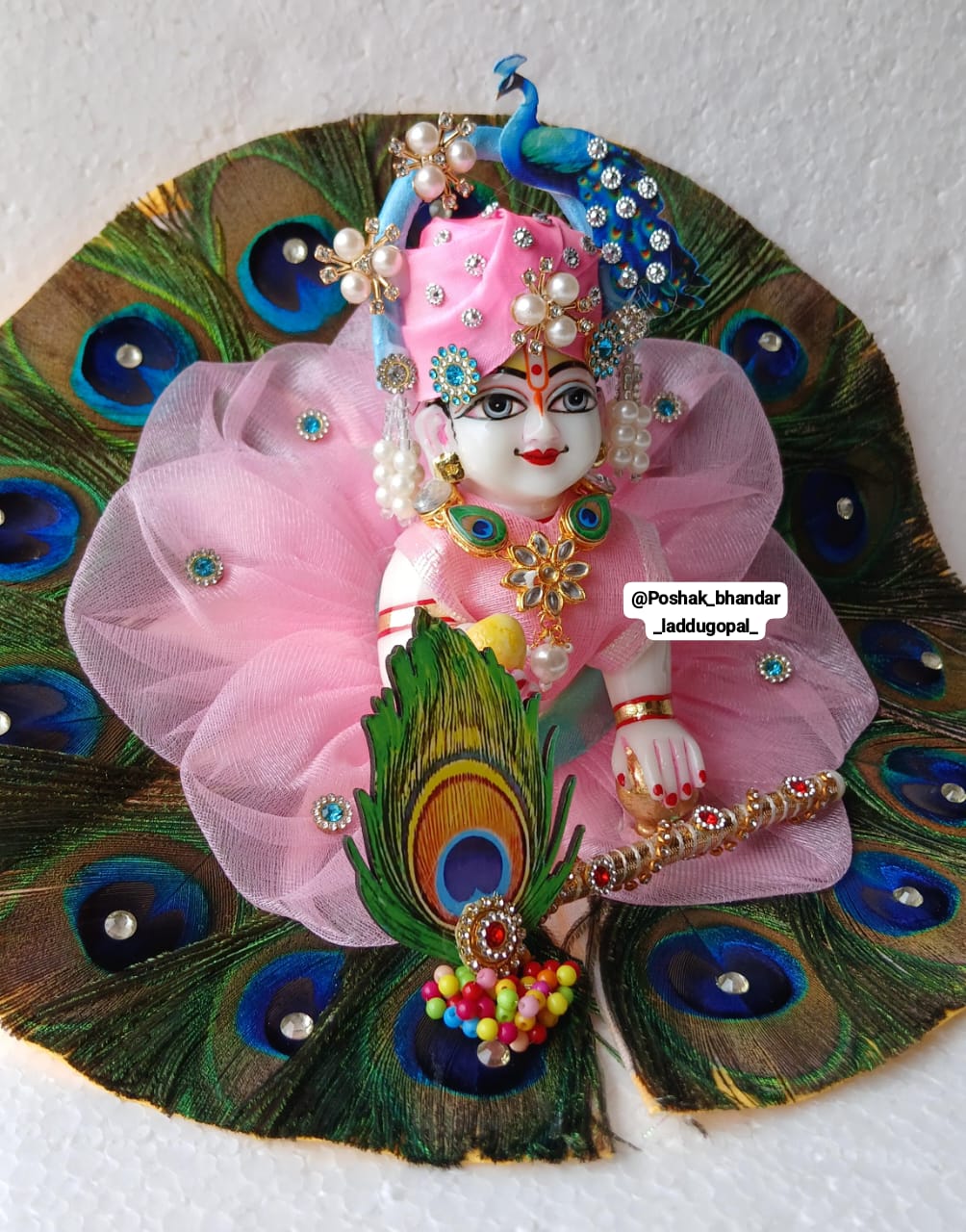 Heavy morpankh dress with mor pagdi