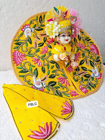 Janmashtami special pure handwork dress with pagdi and patka
