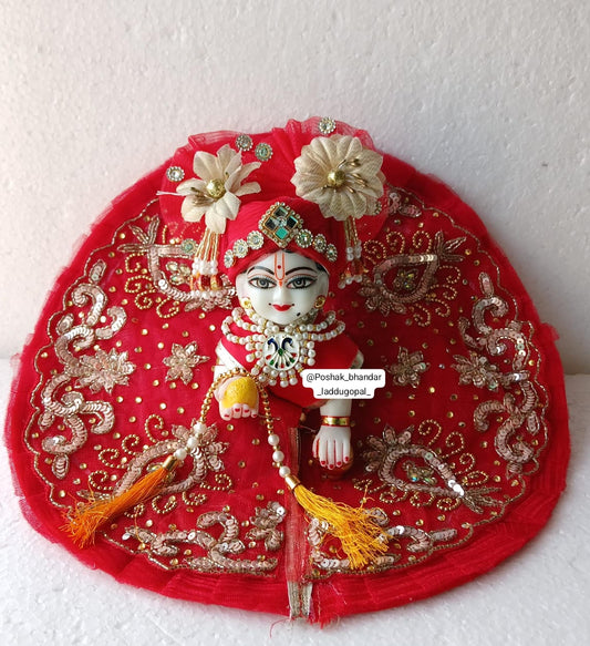 Handwork heavy dress with pagdi