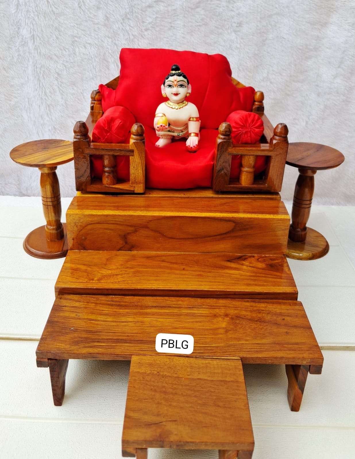 Sagwan wood full aasan set