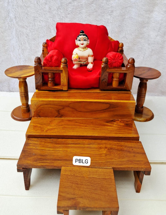 Sagwan wood full aasan set