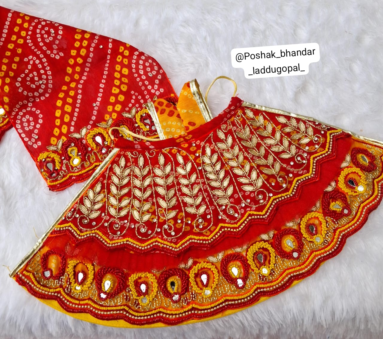 Heavy handwork radhakrishna dress