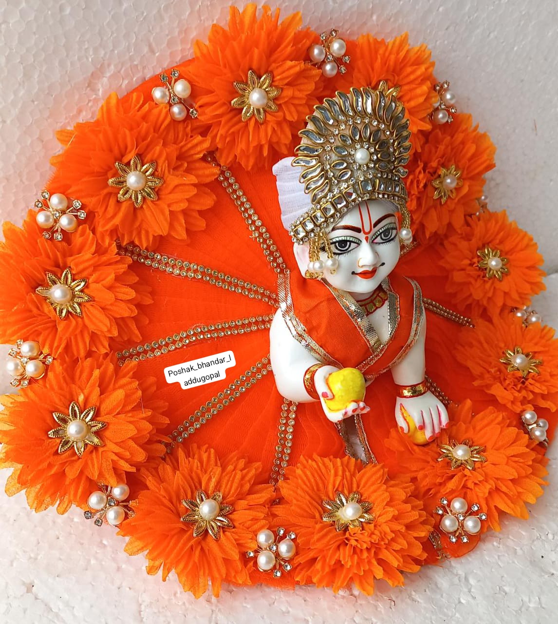 Flower dress with pagri 3 to 5 no.