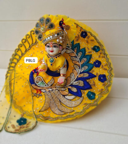 Heavy peacock handwork poshak