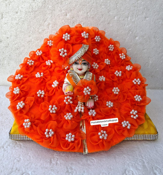 Orange flower dress with pagdi and patka ( Only 2 no. )