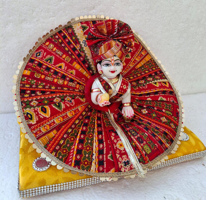 Red dress with pagdi ( 5/6 no. )
