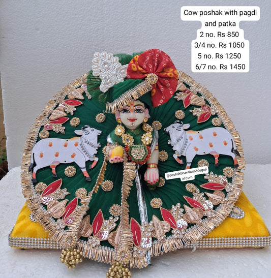 Cow poshak with pagdi and patka