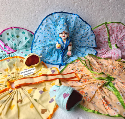 Cotton dress with matching pagdi