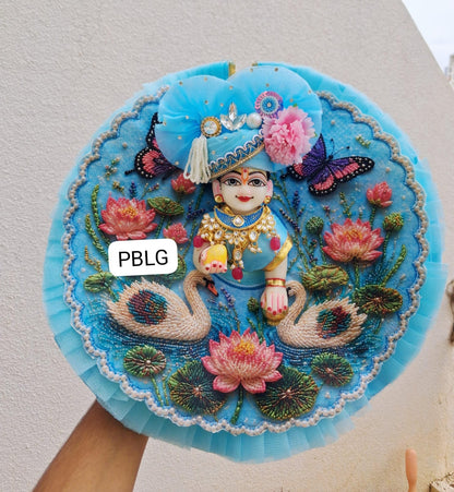 3 d digital print dress with pagdi