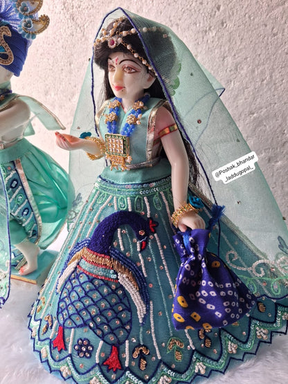 Heavy handwork radhakrishna dress