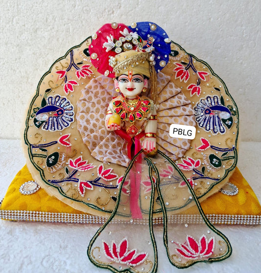 Lotus handwork dress with pagdi and patka