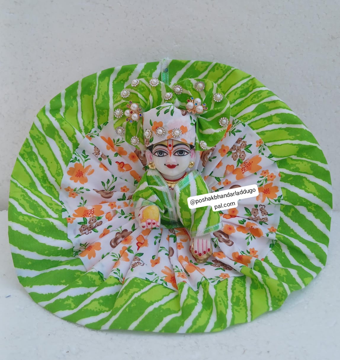 Cotton dress with pagdi