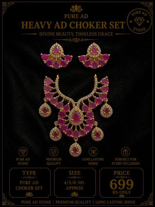 Pure ad heavy choker + heavy earing