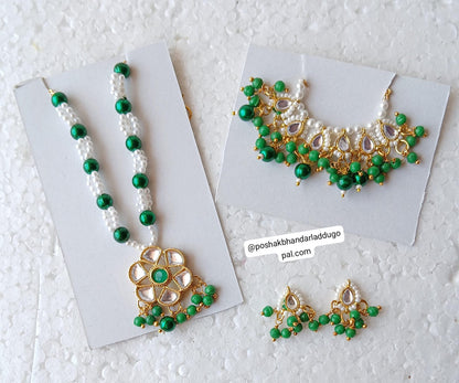 Heavy mala + choker + earing set