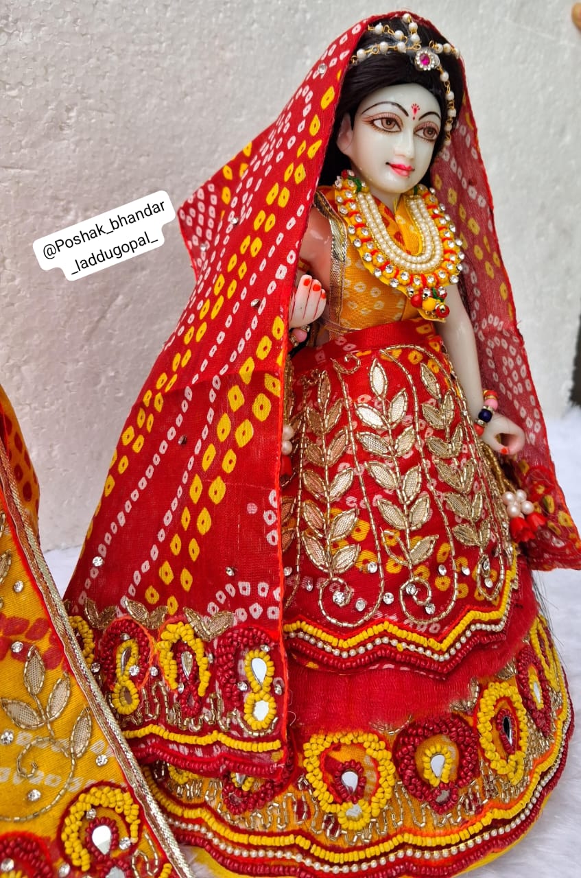 Heavy handwork radhakrishna dress
