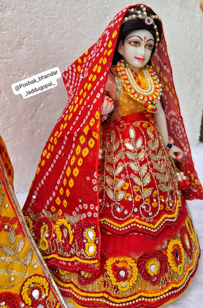Heavy handwork radhakrishna dress