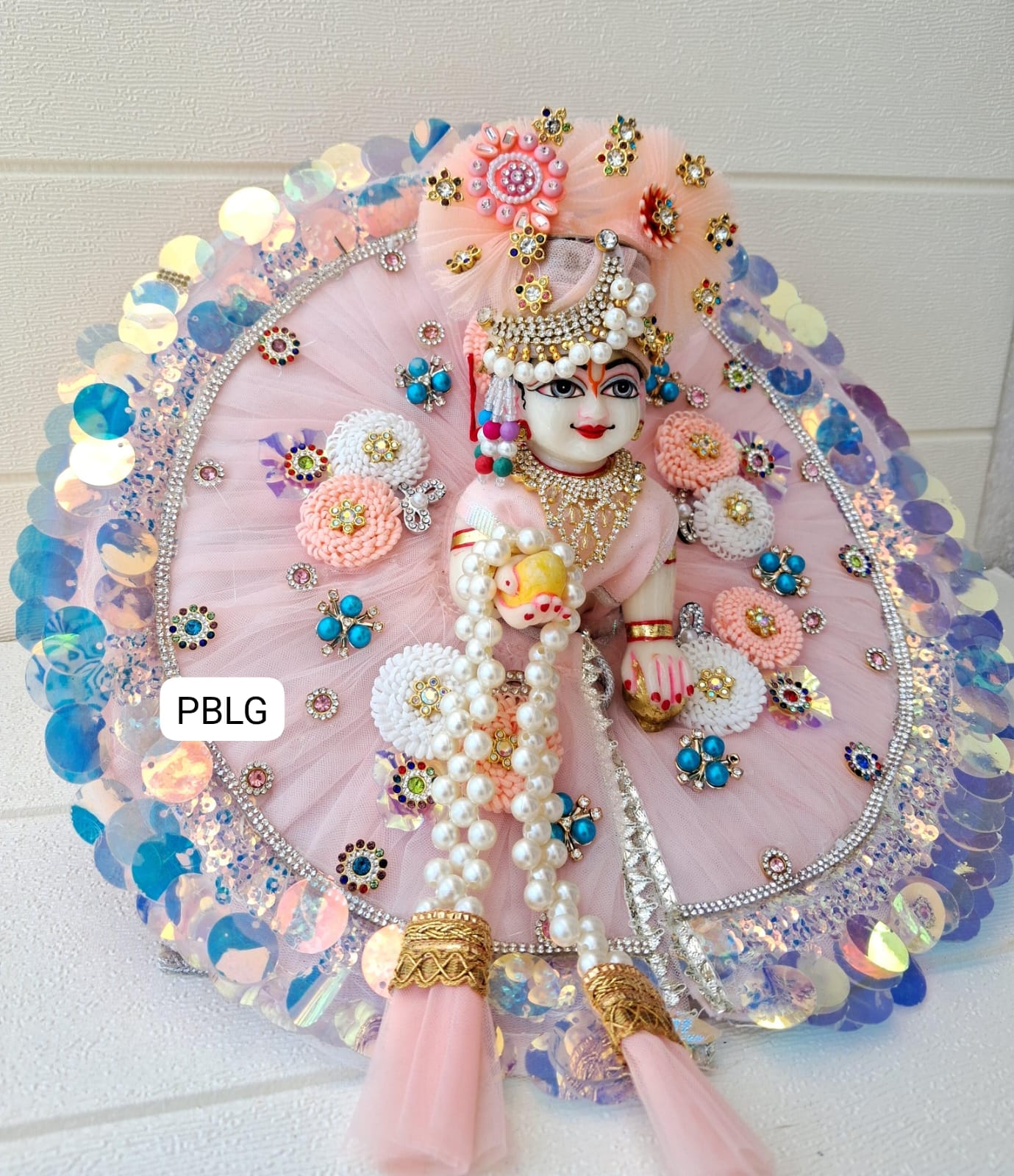 Heavy fancy Pastel colour poshak