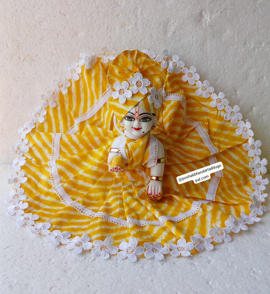 Laddugopal ji pure cotton dress with pagdi style cap