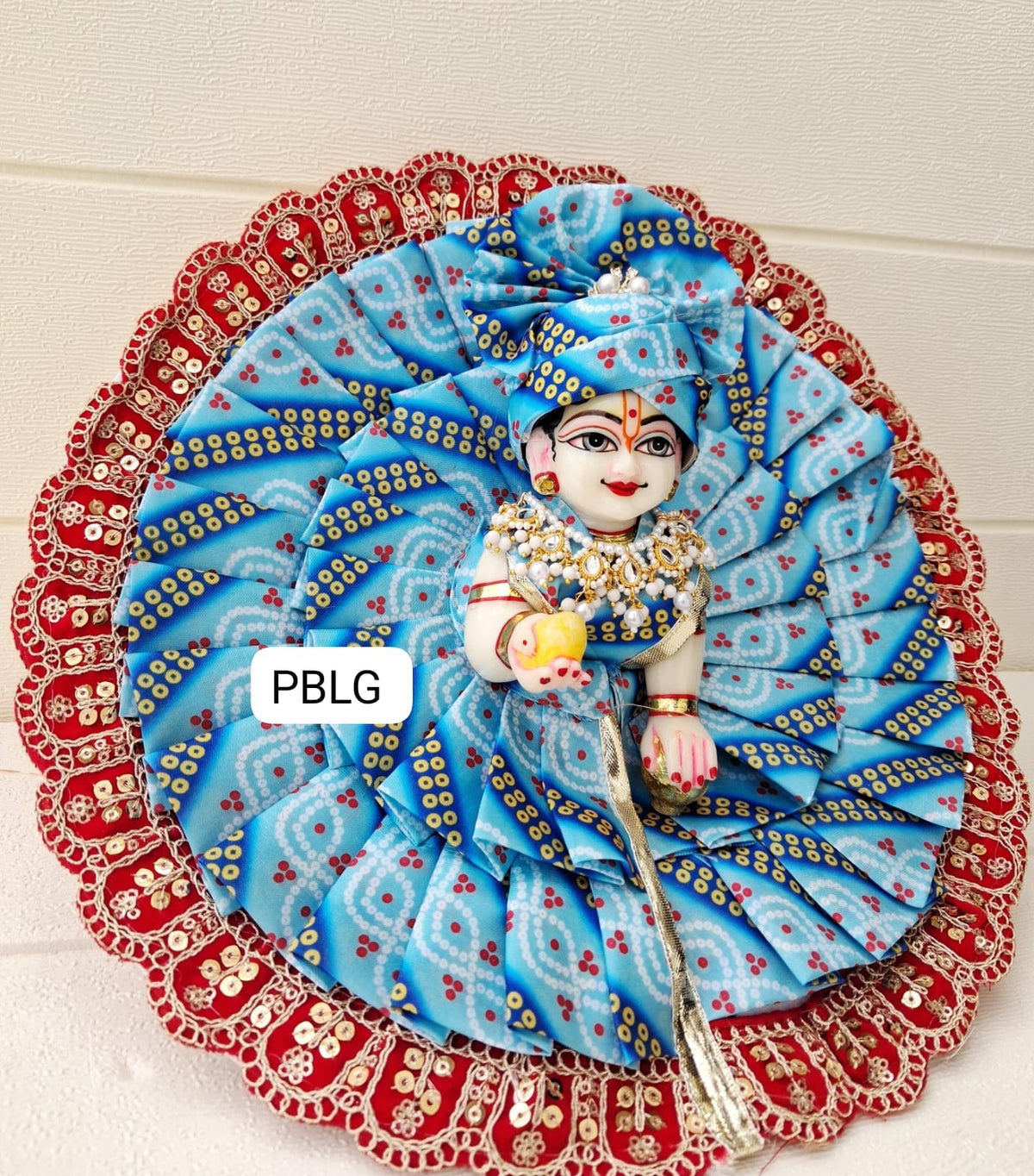 Blue affordable dress with pagdi