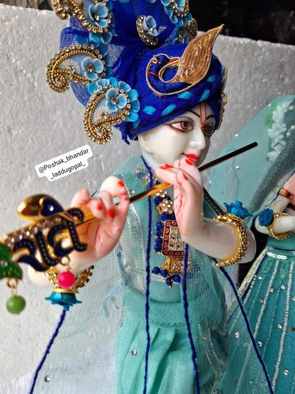 Heavy handwork radhakrishna dress