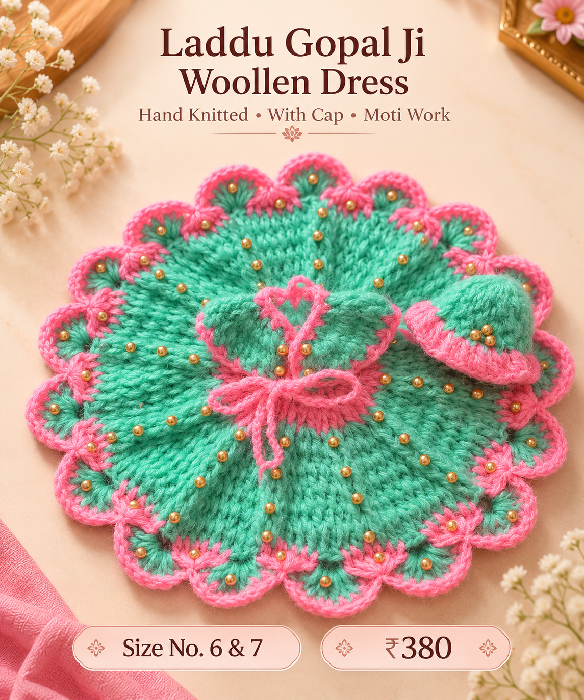 Moti Woolen poshak + cap ( 6/7 no. )