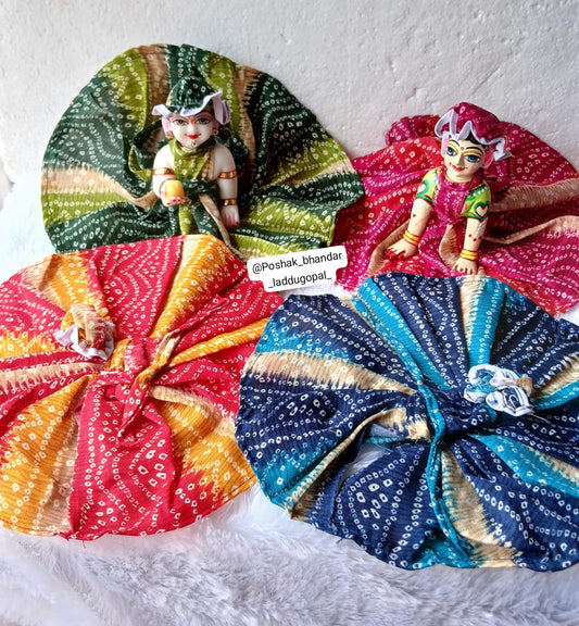 Mix cotton bandhini print dress